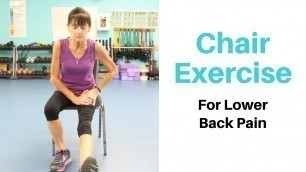 'Chair Exercise For Low Back Pain'