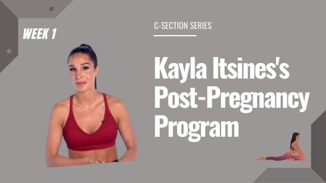 'KAYLA ITSINES Post-Pregnancy WEEK 1 workout ll Sweat Application'