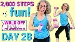 'TONING WALK with Light Weights, Super FUN 2000 Steps Workout 