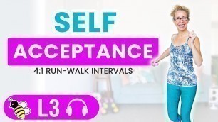 'SELF ACCEPTANCE, 45 minute indoor RUN + WALK workout | Let\'s RUN podcast with Pahla B Fitness'