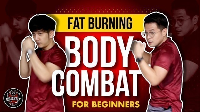 'FAT BURNING EXERCISE | BODY COMBAT AT HOME (FOR BEGINNERS) | #QuickFitSquad'