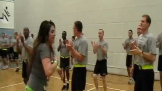 'Zumba® Fitness class with Andrea Aller for US Army Soldiers Featuring Zokalypso'