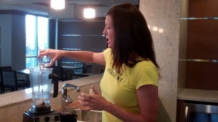 'FIT CHICKS TV:  How to make almond milk in under 30 sec!'