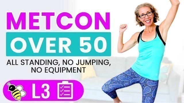 '35 Minute LOW IMPACT Bodyweight MetCon Workout for Women Over 50'