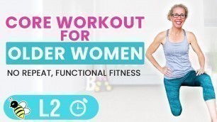 'Empowering Core Workout for Older Women, Functional Training at Home | 5 Minute Friday FIX'