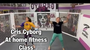 'At home exercise fitness workout with Bellator UFC Invicta Strikeforce champion Cris Cyborg'