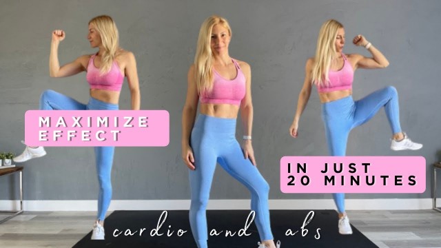 '20 Min STANDING ABS + HIIT /CARDIO Workout - burns lots of calories'