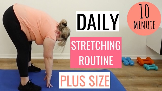 'Plus Size Morning Stretch Exercise Routine for Obese Beginners / Get Rid of Stiffness, Aches & Pains'