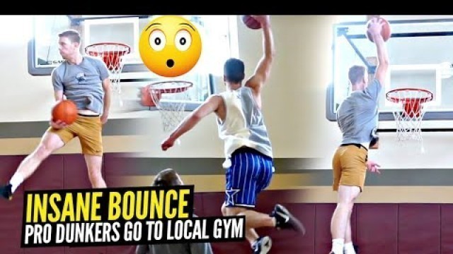 'These Dudes Have INSANE BOUNCE!! WTF! When Pro Dunkers Walk Into LA Fitness and Take OVER!'