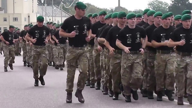 'Royal Marine Commando Speed March  Exmouth 2014'
