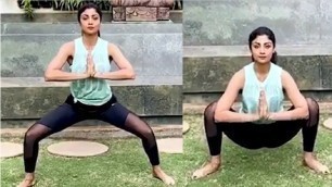 'Shilpa Shetty YOGASAN Workout Video After Welcoming Daughter Samisha Shetty Kundra'