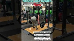 'romanian deadlift form |  good morning exercise no weight | fitness, and health #shorts'