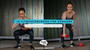 '10 Fitnessübungen für Zuhause oder im Freien.'