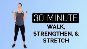 '30 Minute Walk, Strengthen, & Stretch Workout- Workout with Jordan'