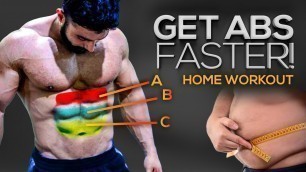 'GET ABS FASTER | HOME WORKOUT'