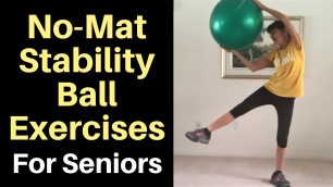 'Standing Stability Ball Exercise For Seniors'
