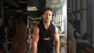 'tiger shroff gym workout attitude status fitness video Bollywood star tiger shroff #shorts'