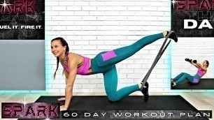 'Resistance Band LEG HIIT WORKOUT and ABS | SPARK Challenge Day 30'