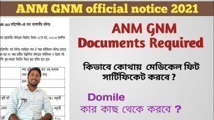 'ANM GNM documents required 2021 ll medical fitness ll Domicile'