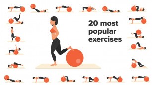 'Fitness woman exercising with swiss ball on mat for After Effects 2022'