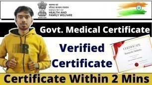 'Government Medical Certificate | Medical Certificate | Human Psychology'
