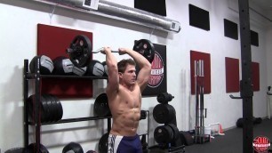 'How To: Standing Overhead Tricep Extension with E-Z Curl Bar'