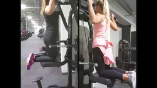 'Gym chicks assisted pull ups'
