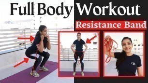 'FULL BODY workout with  RESISTANCE BANDS Hindi | Best resistance band workout at home 2022'