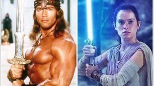 'Daisy Ridley vs Arnold Schwarzenegger (Rey Skywalker vs Conan The Barbarian)'