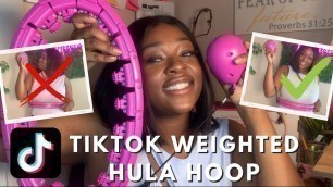 'Certified Fitness Coach Tries  TikTok Weighted Hula Hoop | Unboxing + Setup| Review'