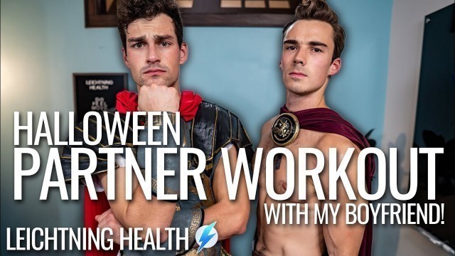 'Halloween PARTNER WORKOUT with my BOYFRIEND! 