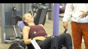 'Getting pumped up at Anytime Fitness in SLC'