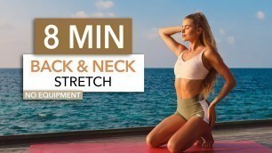 '8 MIN UPPER BODY + NECK STRETCH - for a good posture, back & neck pain I Pamela Reif'