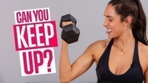 'Keep up with Kayla? Challenge yourself with this 4 minute follow along workout'