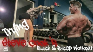'Trying Steve cook’s back & bicep workout'