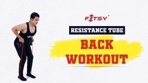 'FITSY Resistance Toning Tube - Back Workouts | Exercise Band | Home Exercise Products'