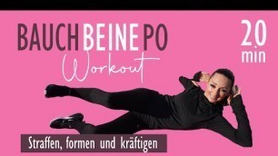 '20 MIN BAUCH BEINE PO WORKOUT / Straffen, formen und kräftigen | Katja Seifried'