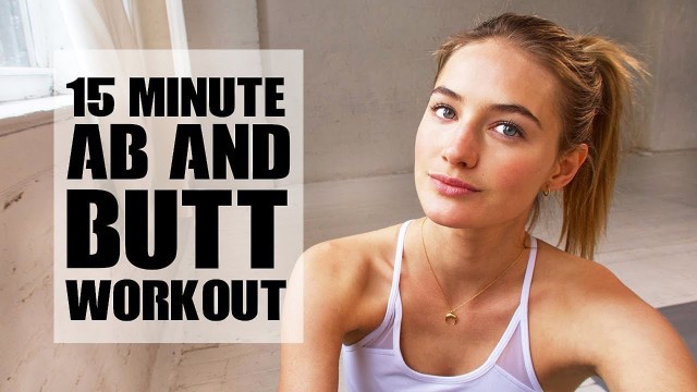 '15 Minute Ab & Butt Model Workout | Post Thanksgiving & No Equipment | Sanne Vloet'