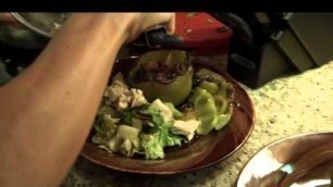 'Gina Aliotti Fitness Network Healthy Recipes Chicken Apple Salad with Cottage Cream Sauce'