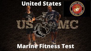 'Division lll Wrestlers attempt the UNITED STATES MARINE FITNESS TEST'