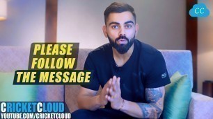 'Virat Kohli\'s Message on his Diet | Please follow if you can on his Birthday !!'