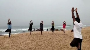 'Visakhapatnam: Fitness enthusiasts return to RK beach after easing of lockdown rules'