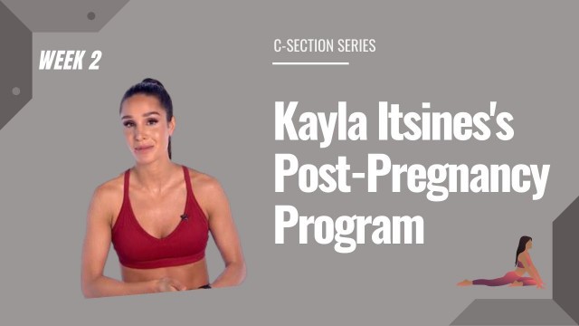 'KAYLA ITSINES Post-Pregnancy WEEK 2 workout II SWEAT Application'