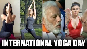 'International Yoga Day | Prime Minister Modi | Baba Ramdev | Shilpa Shetty | Rakhi Sawant | Gabruu'