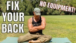 'FIX YOUR TIGHT BACK! (All Level Yoga Stretch Routine) Sean Vigue Fitness'