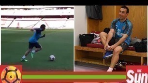 'Santi Cazorla jogs around Emirates as he steps up return to fitness'