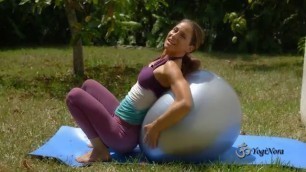 'Stretch Exercises on Pilates Ball'