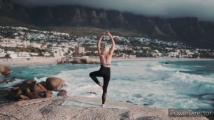 '#yoga #fitness #beach | Woman doing Yoga | Fitness Motivation 