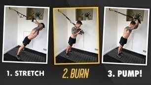 'Destroy the Triceps with this 3 TRX Exercise tri-set Finisher…'