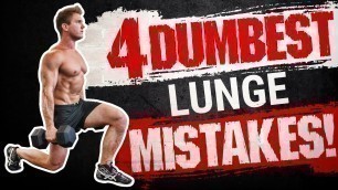 '4 Dumbest Lunge Mistakes Sabotaging Your QUAD / LEG GROWTH! STOP DOING THESE!'